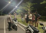 Patroli Fajar Humanis Polres Loteng Imbau Pemuda Tidak Lakukan Perang Petasan.