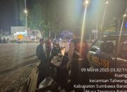 Antisipasi Gangguan Kamtibmas, Sat Samapta Polres Sumbawa Barat Laksanakan Patroli Sahur