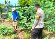 Dukung Ketahanan Pangan, Bhabinkamtibmas Desa Mantun Monitoring Pekarangan Bergizi Masyarakat