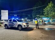 Sat Lantas Polres Bima Kota Gelar Blue Light Patrol dan Pengaturan Lalu Lintas di Malam Hari