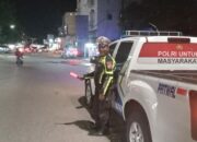 Cegah Laka Lantas, Sat Lantas Polres Bima Kota Gelar Blue Light Patrol dan Pengaturan Lalu Lintas