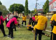 Semarak HUT Bhayangkara Ke-79, Polres Bima Kota Gelar Lomba Tarik Tambang
