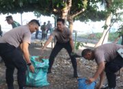*Sambut Hari Bhayangkara ke-79, Polres Lombok Utara Gelar Aksi Bersih Pantai di Dusun Kerakas*