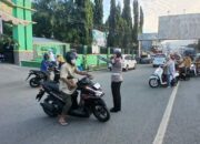 Polsek Rasanae Barat Laksanakan Rawan Pagi, Himbau Pengguna Jalan Tertib Berlalu Lintas