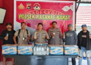 Team Opsnal Polsek Rasana’e Barat Amankan Ratusan Botol Miras Jenis Arak