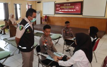 ‎Peringati Hari Jadi Humas Polri ke-74, Polres Bima Kota Gelar Donor Darah Serentak