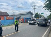 SAT LANTAS POLRES DOMPU GELAR STRONG POINT SIANG, WUJUDKAN KAMSELTIBCAR LANTAS YANG PRESISI