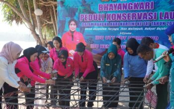 Bhayangkari NTB Tanam Terumbu Karang di Lombok Utara, Perkuat Gerakan Perempuan Jaga Laut dan Ekonomi Pesisir