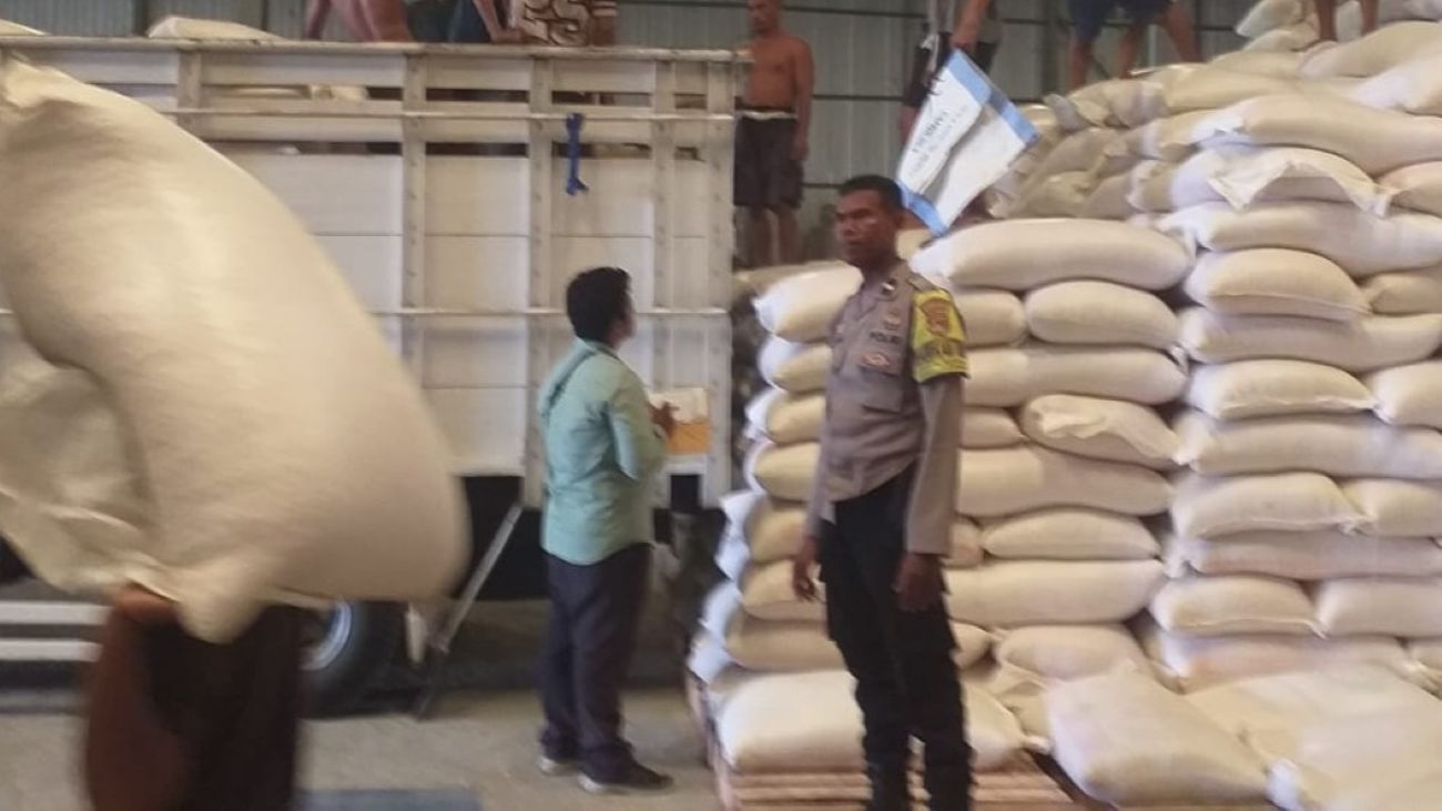 Sinergi Bhabinkamtibmas dan Poktan Pade Maiq Pastikan Stok Pangan Nasional Aman Terkendali