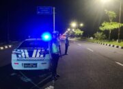 Patroli Blue Light Satlantas Polres Lombok Barat Sisir Titik Rawan Gangguan Kamtibmas