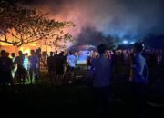 Sat Samapta Polres Bima Kota Sigap Amankan dan Bantu Pemadaman Kebakaran Rumah di Sarata