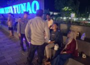 Patroli Malam, Polsek Tanjung Sampaikan Imbauan Kamtibmas di Alun-Alun Dayan Gunung