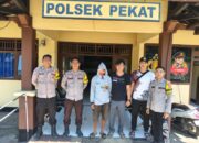 POLSEK PEKAT AMANKAN TERDUGA PELAKU PENCABULAN DAN PEMERKOSAAN TERHADAP ANAK DI BAWAH UMUR
