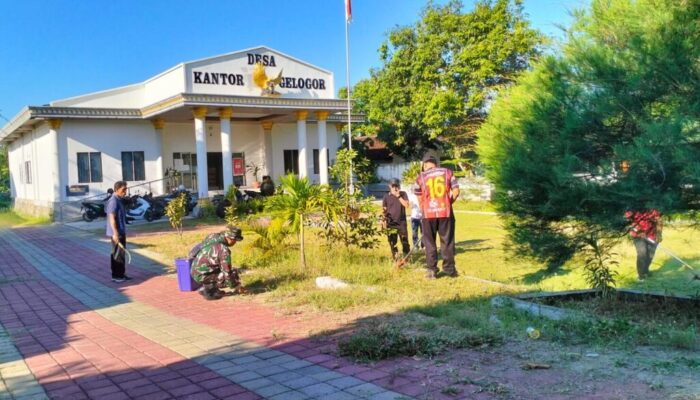 Sinergi TNI dan Pemerintah Desa Percantik Lingkungan Kantor
