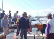Personel Sat Polairud Polres Bima Kota Gelar Patroli Dialogis Polmas Perairan di Pelabuhan Laut Sape