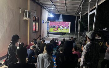 Nobar World Cup 2026 di Polsek Kediri Jaga Kamtibmas Lombok Barat