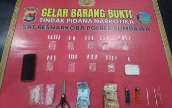 Simpan Puluhan Poket Sabu, Seorang Petani di Tarano Diringkus Tim Opsnal Sat Resnarkoba Polres Sumbawa